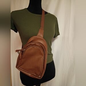 Just Be Tan Crossbody Bag 2 Piece Set